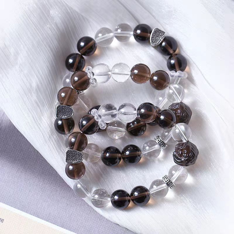 Focus & Force - Smoky-Clear Quartz Bracelet