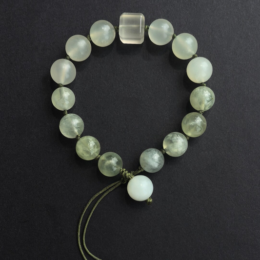 Growth to Abundance - Prehnite, Xiuyan Jade & Lemon Quartz Bracelet