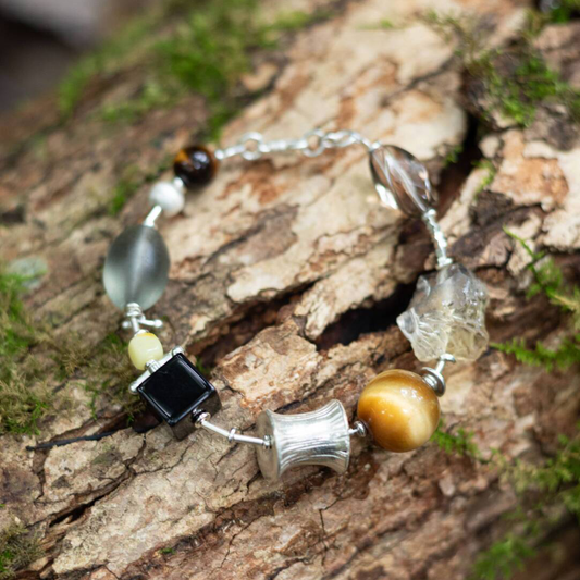 Grounded & Abundant - Multi-Crystal Bracelet