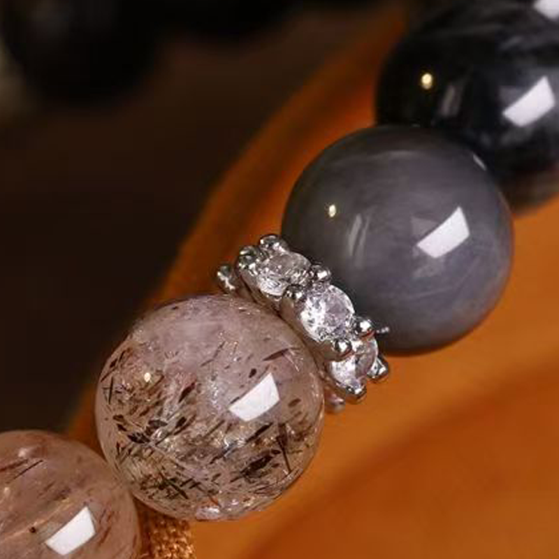 Self-motivation & Discernment - Black Gold Super Seven & Obsidian Ombre Bracelet