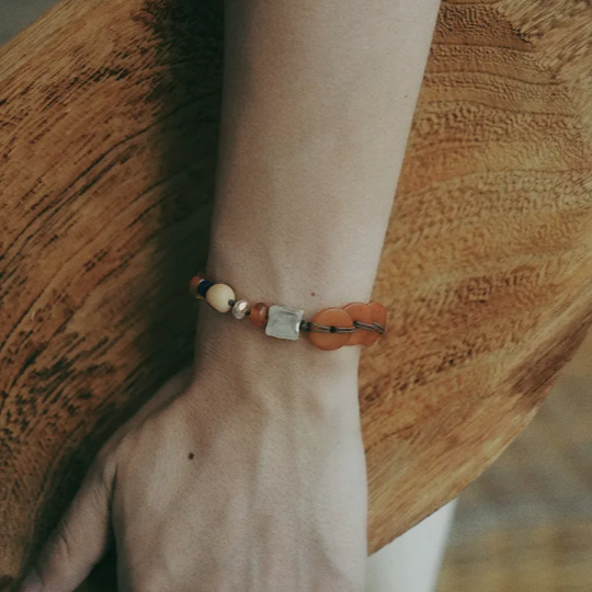 Earth for Stability - Vintage Thai Silver Bracelet