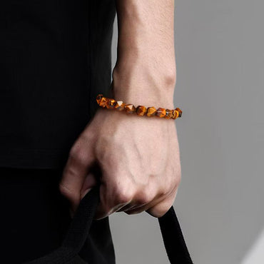 Healing & Protective - Tiger Eye Woven Charm Bracelet