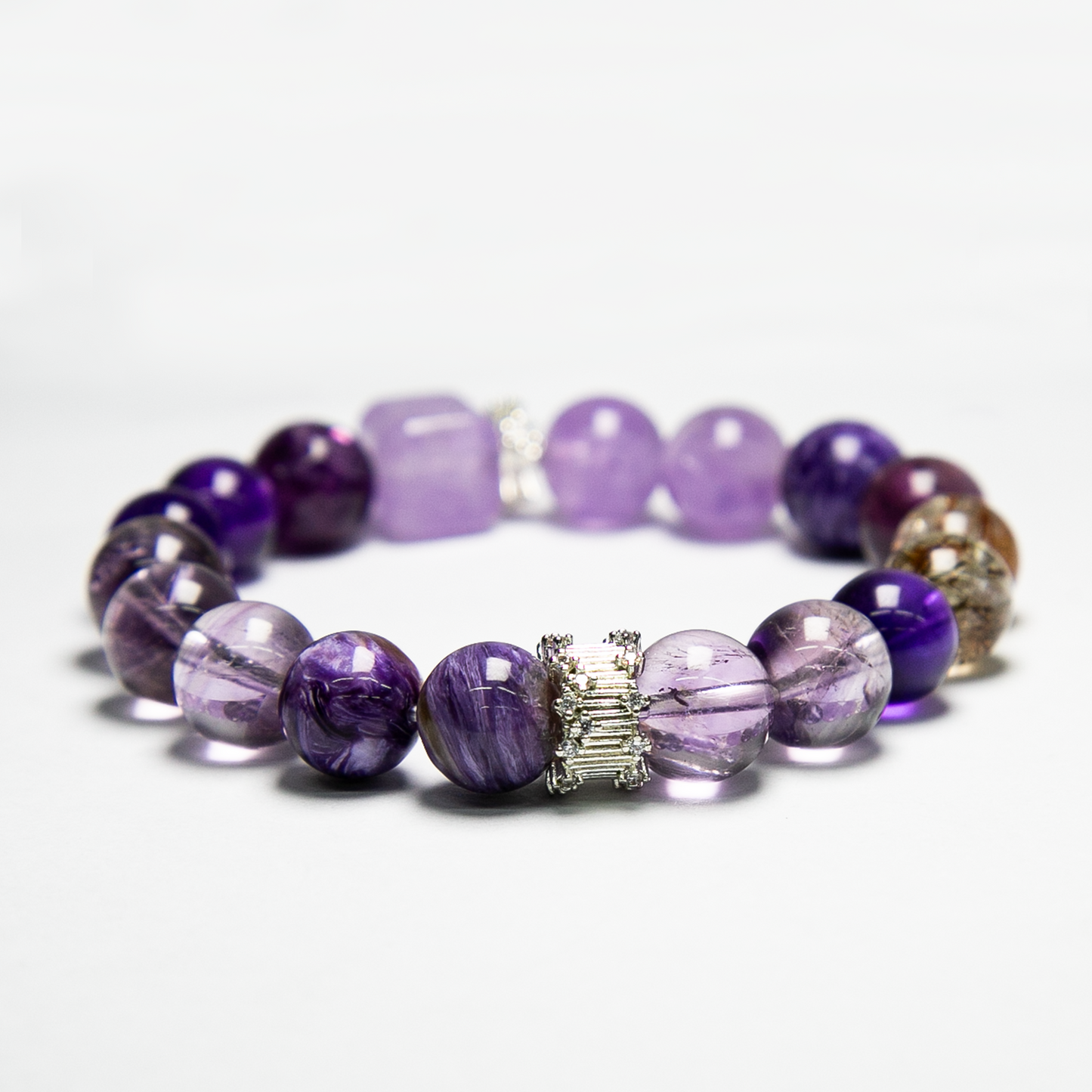 Natural Multi-Treasure Amethyst Nine Purple Fire Bracelet