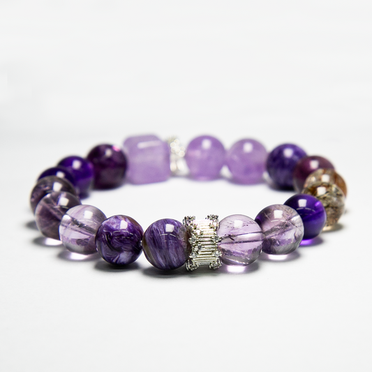 Natural Multi-Treasure Amethyst Nine Purple Fire Bracelet