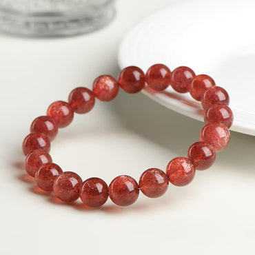 Stress-to-success energy- Natural Strawberry Quartz Bracelet