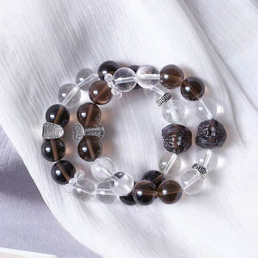 Focus & Force - Smoky-Clear Quartz Bracelet