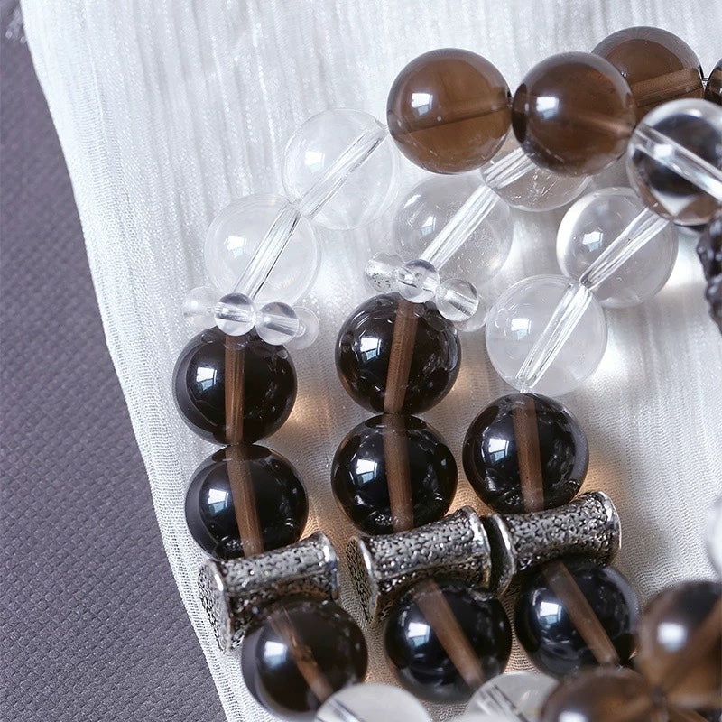 Focus & Force - Smoky-Clear Quartz Bracelet