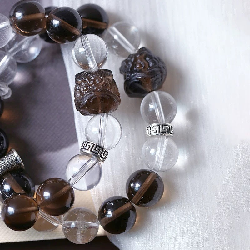 Focus & Force - Smoky-Clear Quartz Bracelet