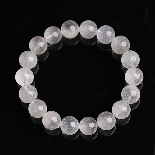 Moonlight Energy - White Rabbit Hair Quartz Bracelet