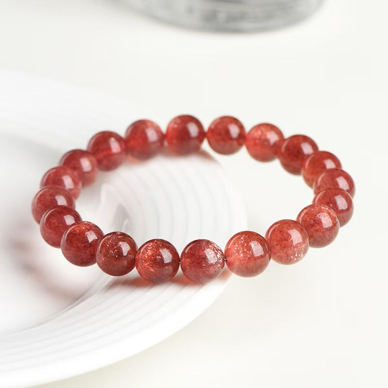 Stress-to-success energy- Natural Strawberry Quartz Bracelet