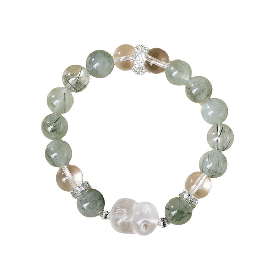 Spirit Uplift - Green Rutilated Quartz Fox Bracelet