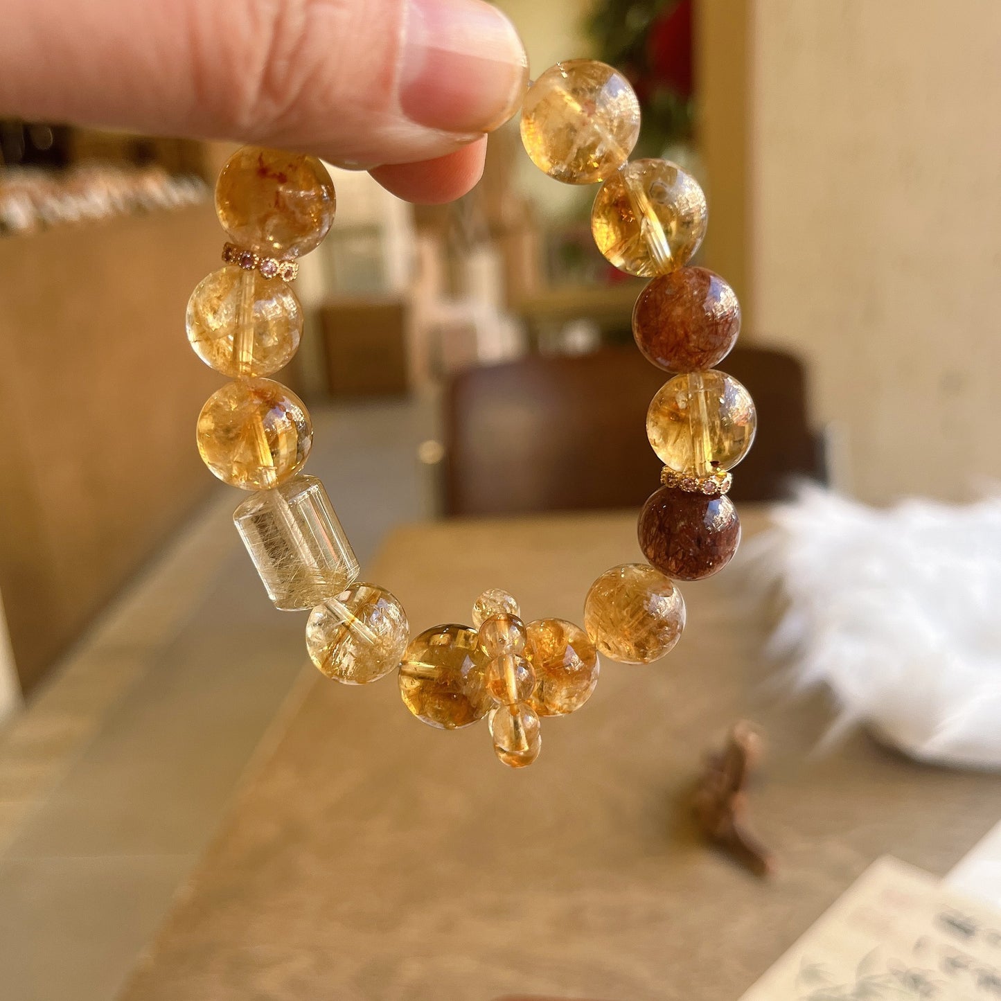 Spirit Uplifting - Golden Rutilated Quartz Bracelet