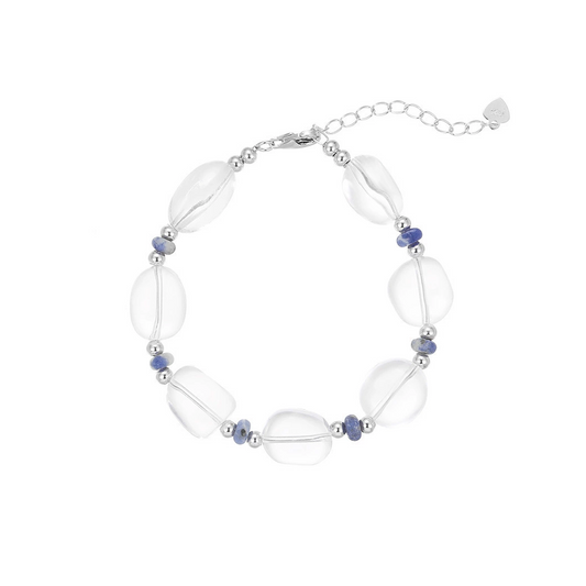 Summer Fresh Blue-White Crystal Bracelet