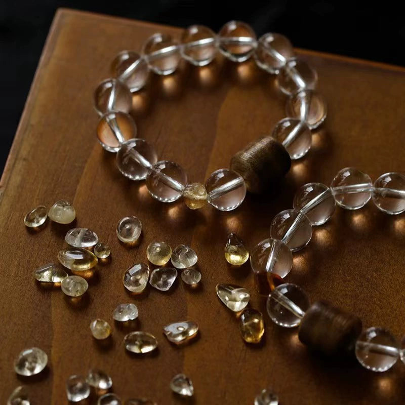 Stress Relief - Serenity Crystal-Wood Bracelet