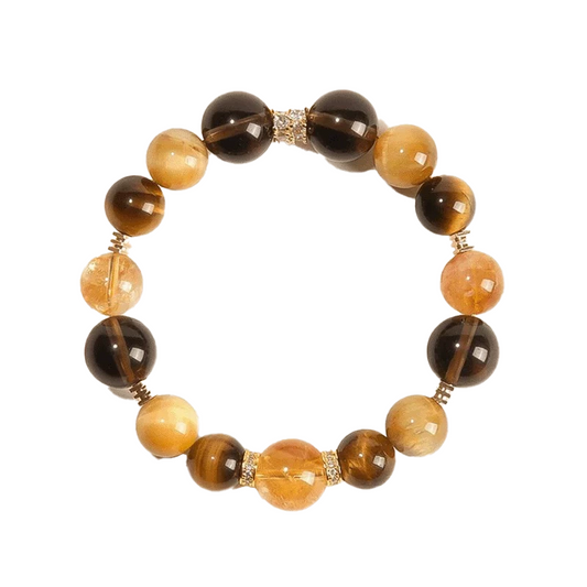 Confidence Boost, Stress Relief - Tiger's Eye Citrine Bracelet