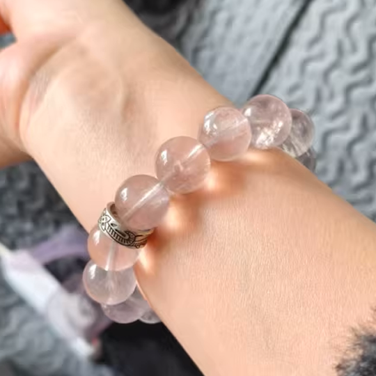 Grounded Glow, Fluid Wisdom - Fluorite & Sterling Silver Bead Bracelet
