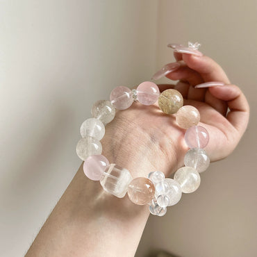 Emotional Balance - Natural Rabbit Hair Rose Quartz Bracelet