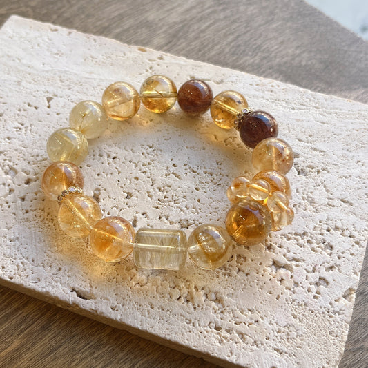 Spirit Uplifting - Golden Rutilated Quartz Bracelet