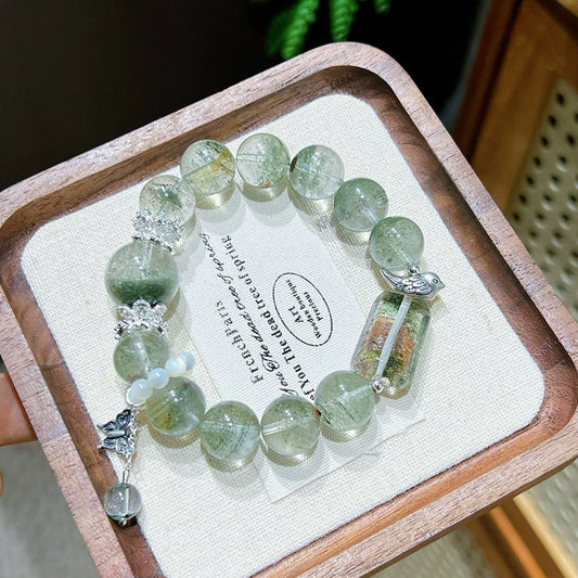 Lush Vitality - Green Phantom Quartz Bracelet