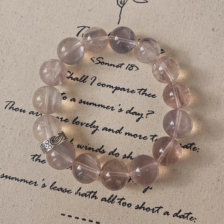 Grounded Glow, Fluid Wisdom - Fluorite & Sterling Silver Bead Bracelet