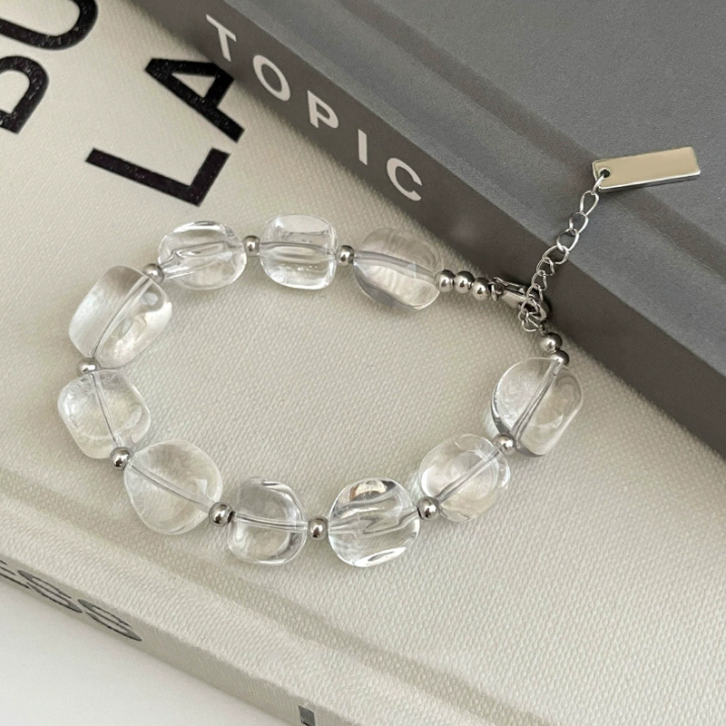 Elegance Enhancement & Aura Protection - 925 Silver Oval Crystal Charm Bracelet