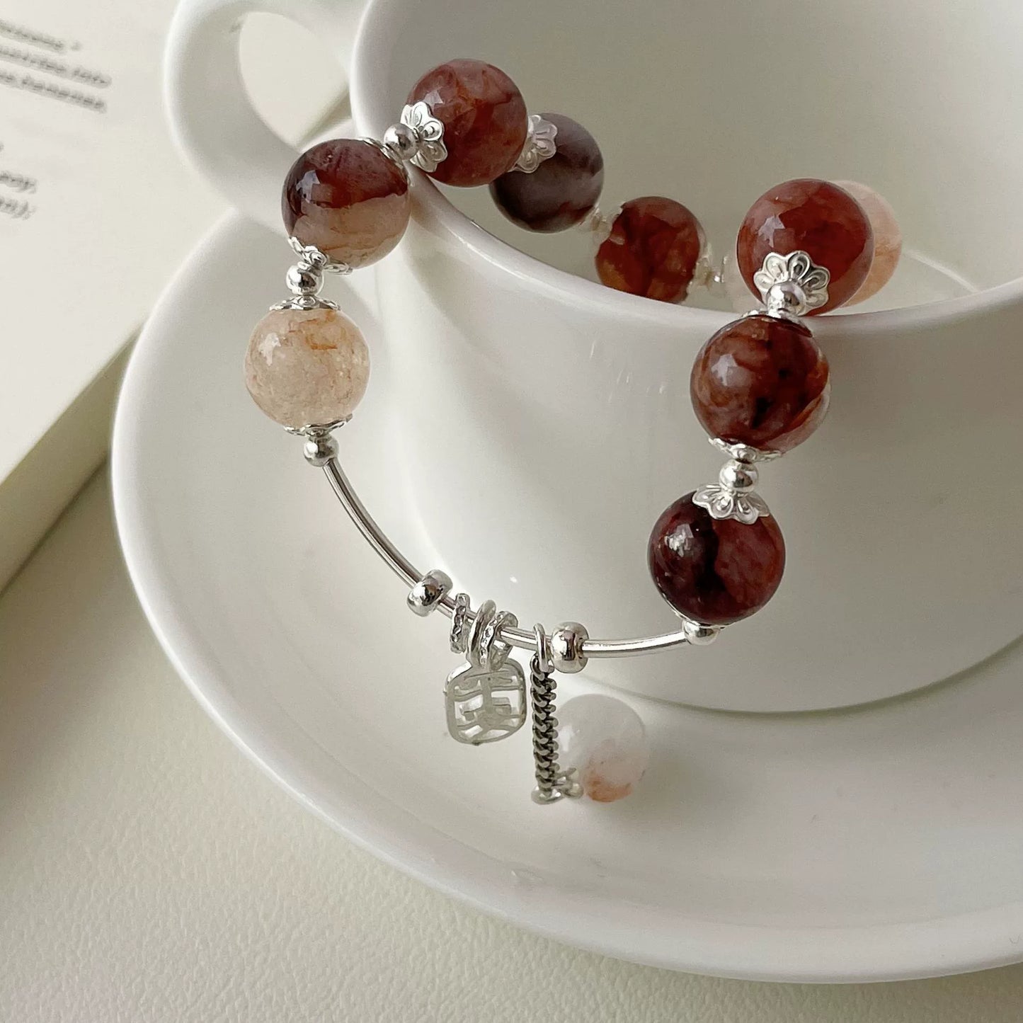 Stress Relief - Multicolor Crystal 925 Silver Bracelet
