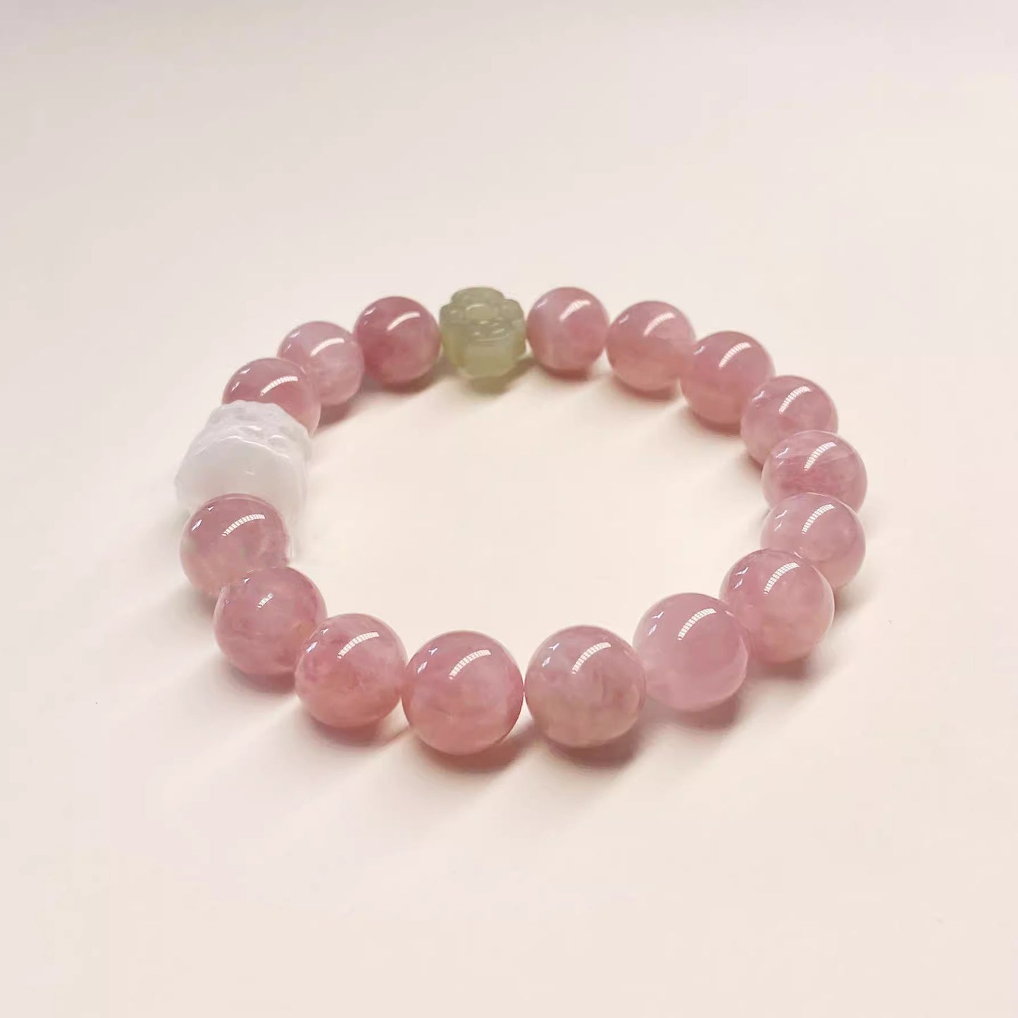 Peach Blossom & Career Duo - Rose Quartz Bracelet