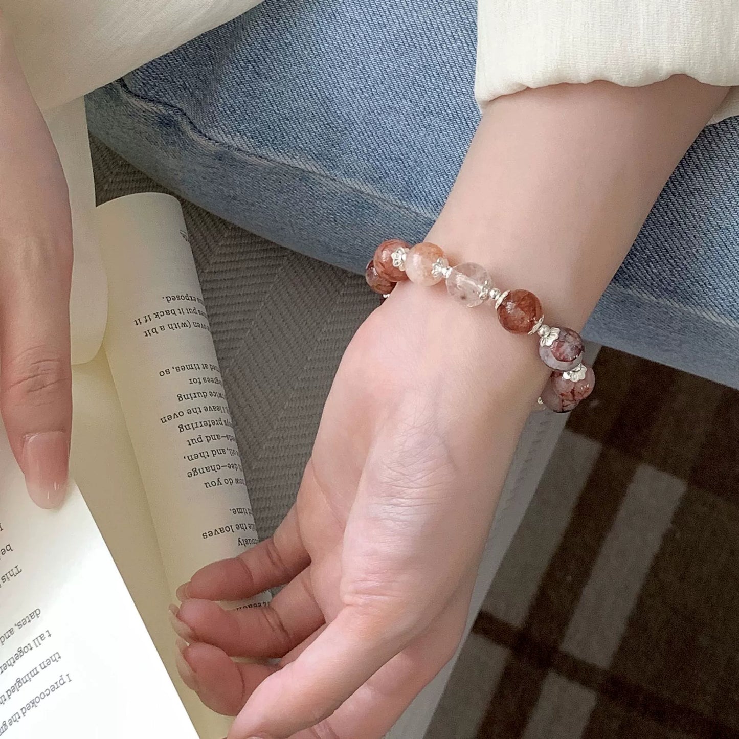 Stress Relief - Multicolor Crystal 925 Silver Bracelet