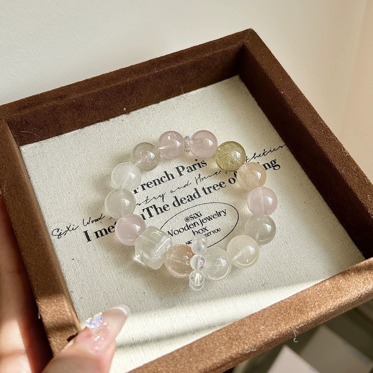 Emotional Balance - Natural Rabbit Hair Rose Quartz Bracelet