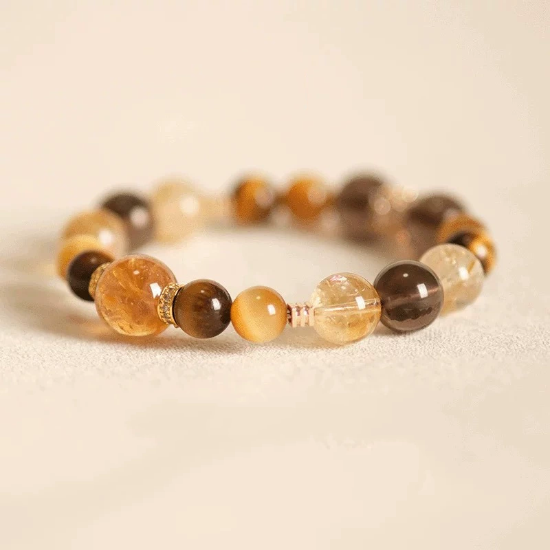 Confidence Boost, Stress Relief - Tiger's Eye Citrine Bracelet