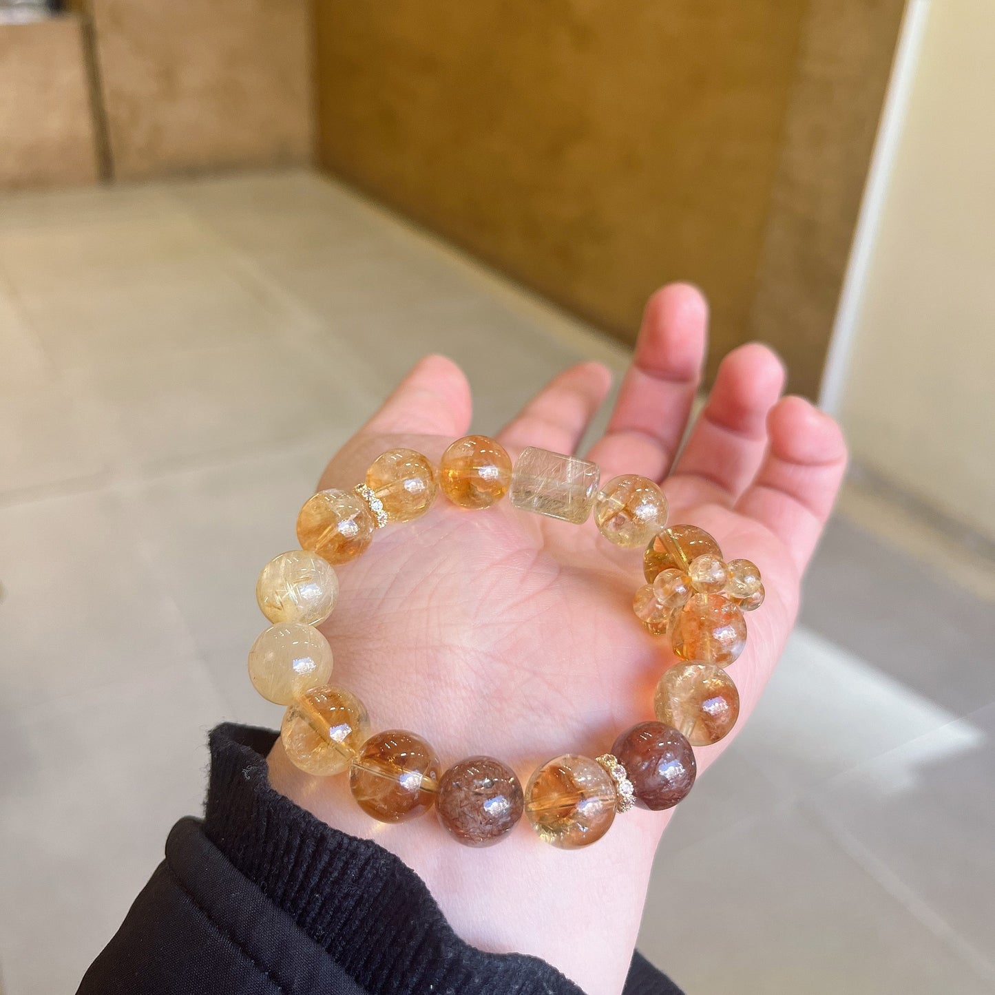 Spirit Uplifting - Golden Rutilated Quartz Bracelet