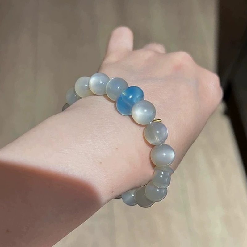 Wisdom Meets Eloquence - Moonstone & Aquamarine Energy Bracelet