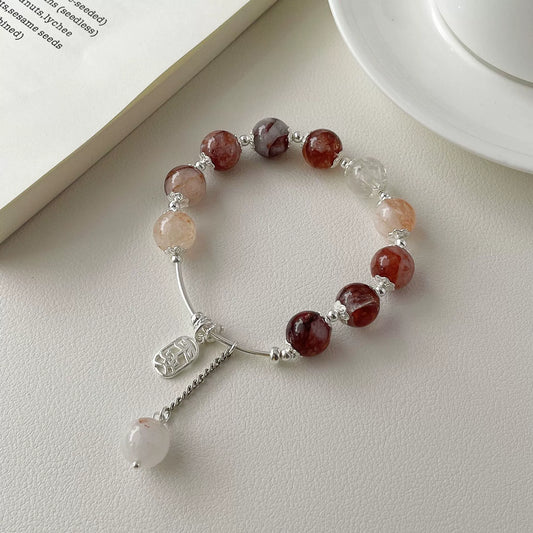 Stress Relief - Multicolor Crystal 925 Silver Bracelet