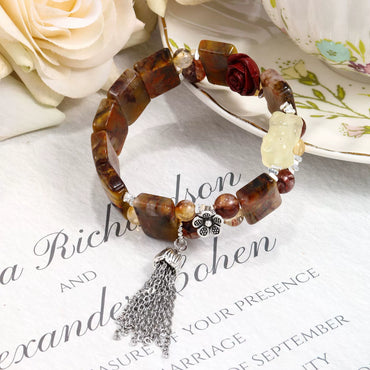 Fortune Forge - Red Aventurine and Yellow Citrine Bracelet
