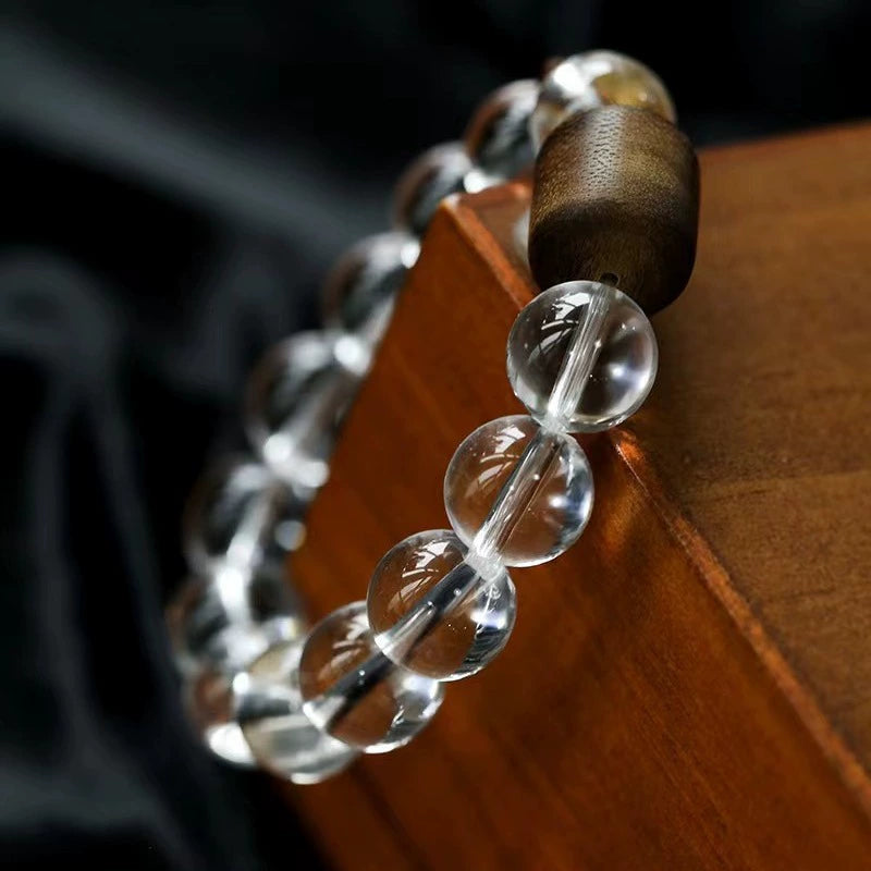Stress Relief - Serenity Crystal-Wood Bracelet