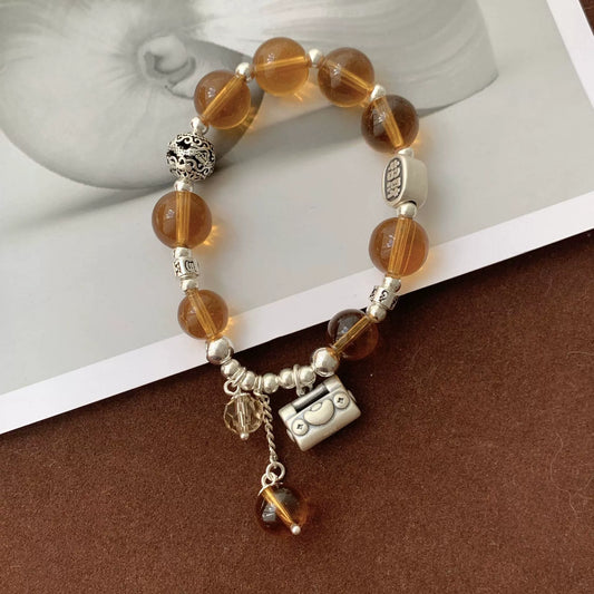 Energy Boost - Amber & Silver Energy Bracelet