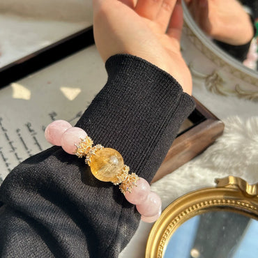 Gentle Strength, Bright Mind - Peach Aventurine & Citrine Bracelet