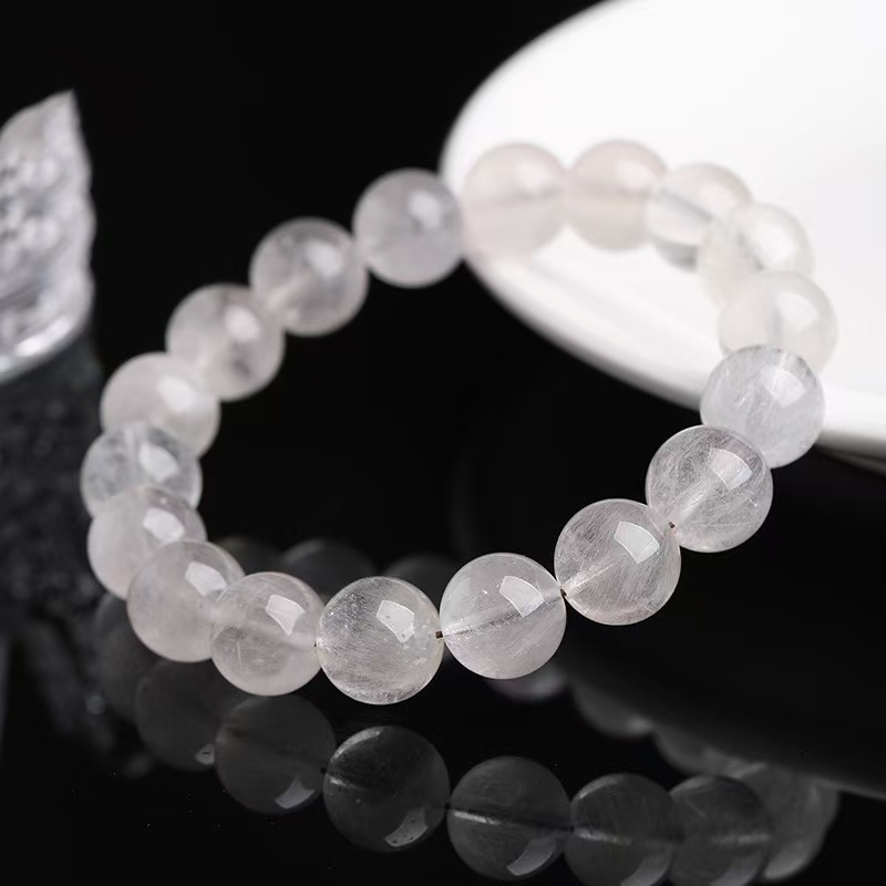 Moonlight Energy - White Rabbit Hair Quartz Bracelet