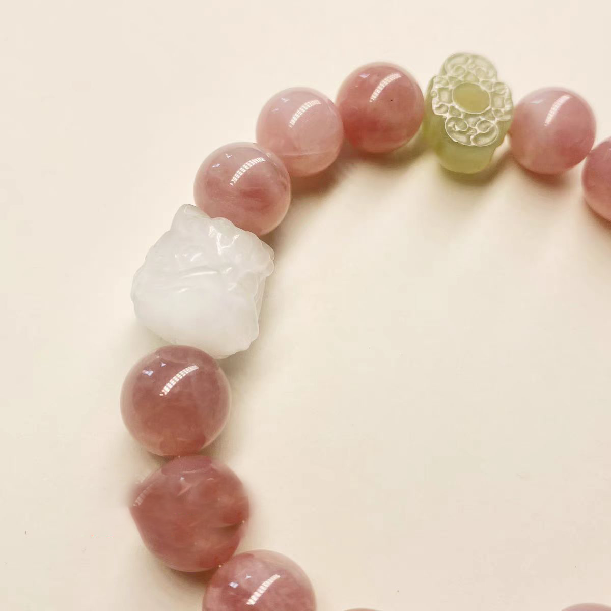 Peach Blossom & Career Duo - Rose Quartz Bracelet