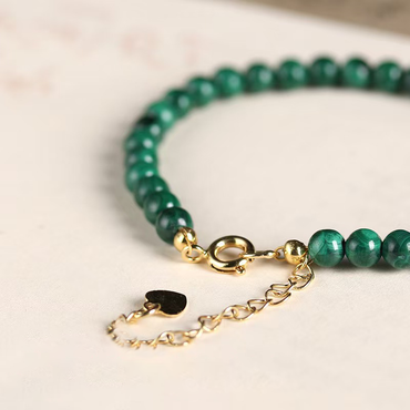 Wealth & Vitality Talisman - Natural Malachite bracelet