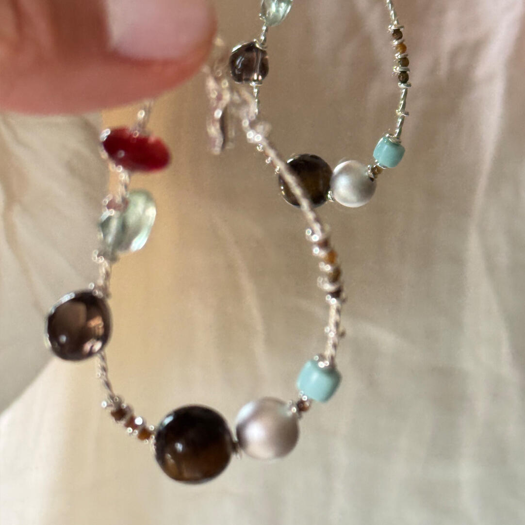 Where Ancient Wisdom Meets Modern Energy - Tiger's Eye & Smoky Quartz & Fluorite & Red Agate & Sterling Silver Bracelet