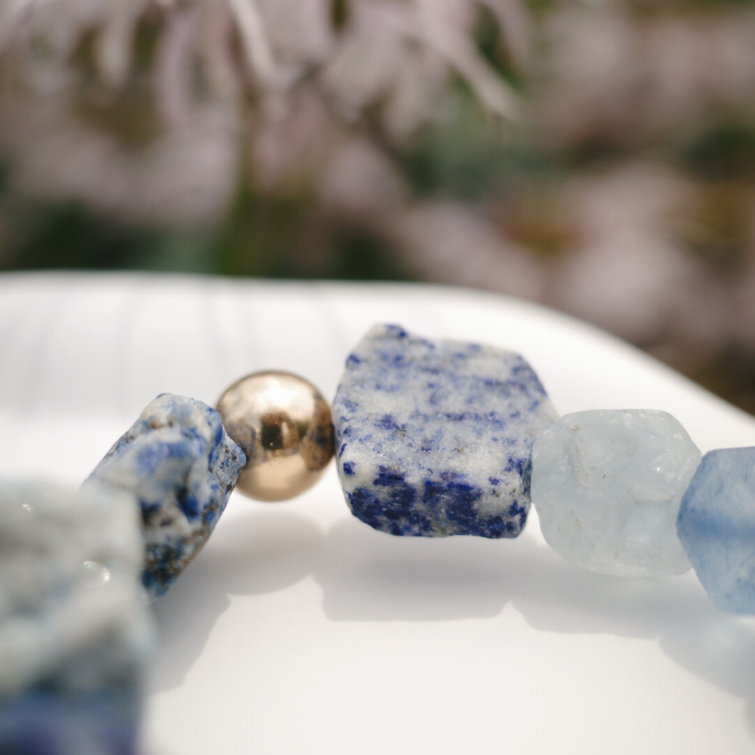 Ocean Wisdom Raw Stone Bracelet