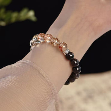 Self-motivation & Discernment - Black Gold Super Seven & Obsidian Ombre Bracelet