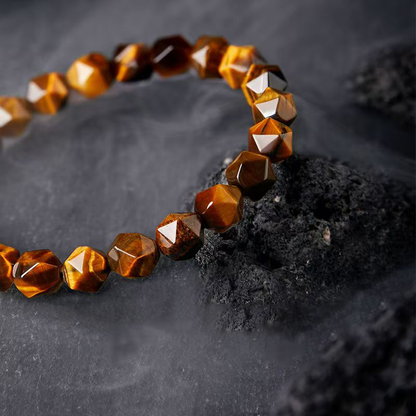 Healing & Protective - Tiger Eye Woven Charm Bracelet