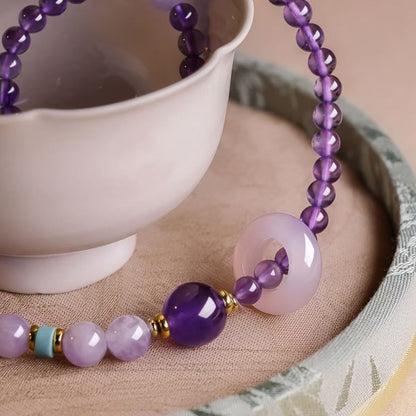 Focus & Relationships - Natural Amethyst Double Wrap Bracelet
