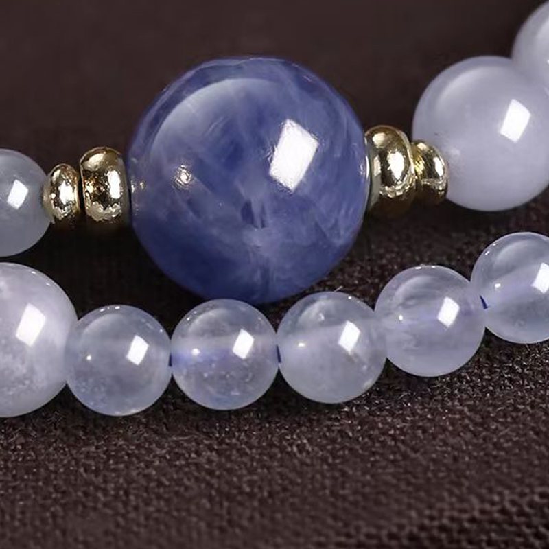 Wealth & Protection - Aquamarine Double Wrap Bracelet