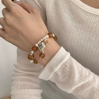 Energy Boost - Amber & Silver Energy Bracelet