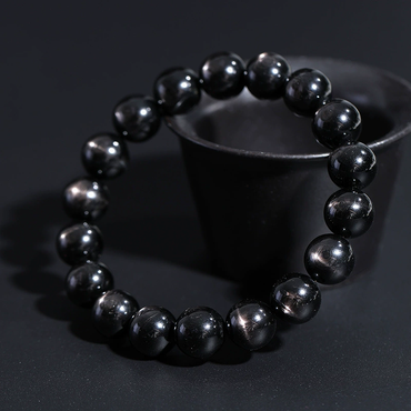 Wealth & Intuition Enhancer - Black Cat's Eye Bracelet