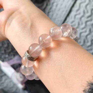 Grounded Glow, Fluid Wisdom -  Fluorite & Sterling Silver Bead Bracelet