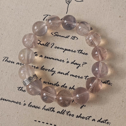 Grounded Glow, Fluid Wisdom -  Fluorite & Sterling Silver Bead Bracelet